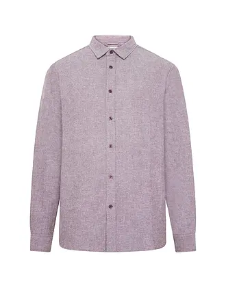 KNOWLEDGE COTTON APPAREL | Flanellehemd Regular Fit | dunkelrot